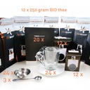 Horeca pakket biologisch met 12 x 250 gram losse thee
