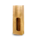 Theezakjes Bruin met venster 250 gram