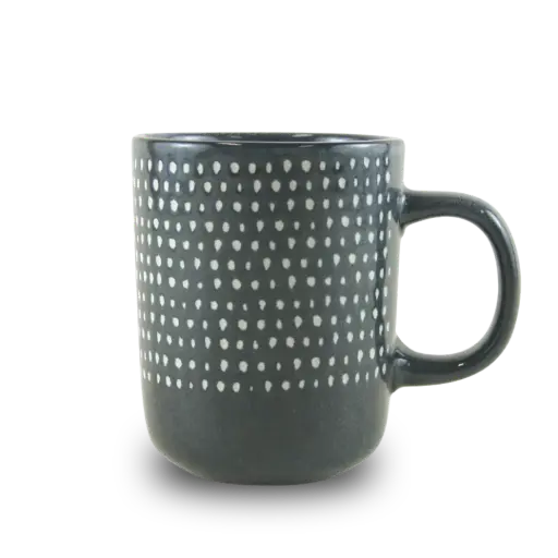 [TS153] Samos mok blauw met stippen 38 cl