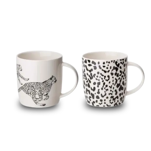 [TS159] Dieren luipaard mok 36 cl - 2 stuks