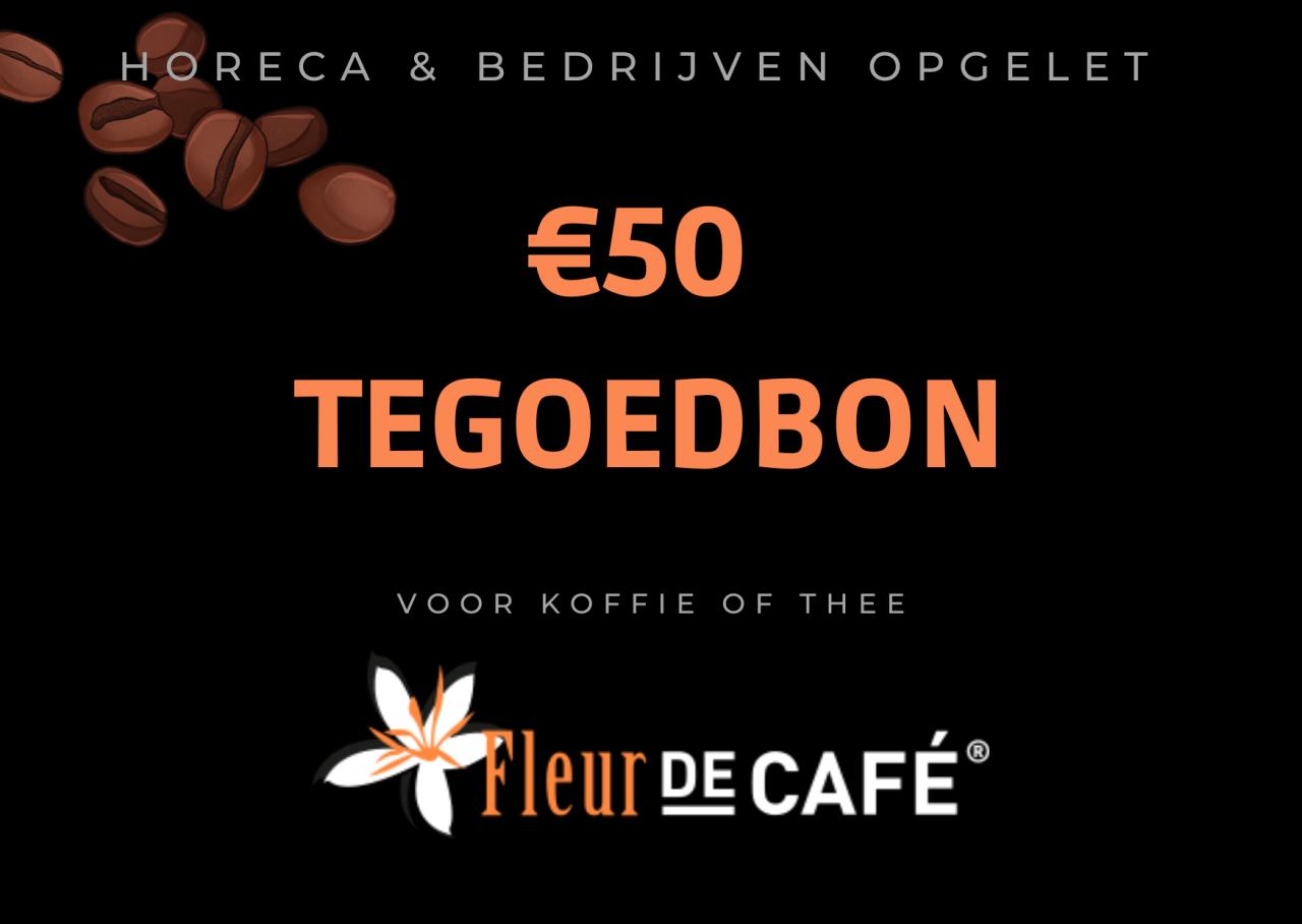 50 euro tegoed bon van Fleur de Café