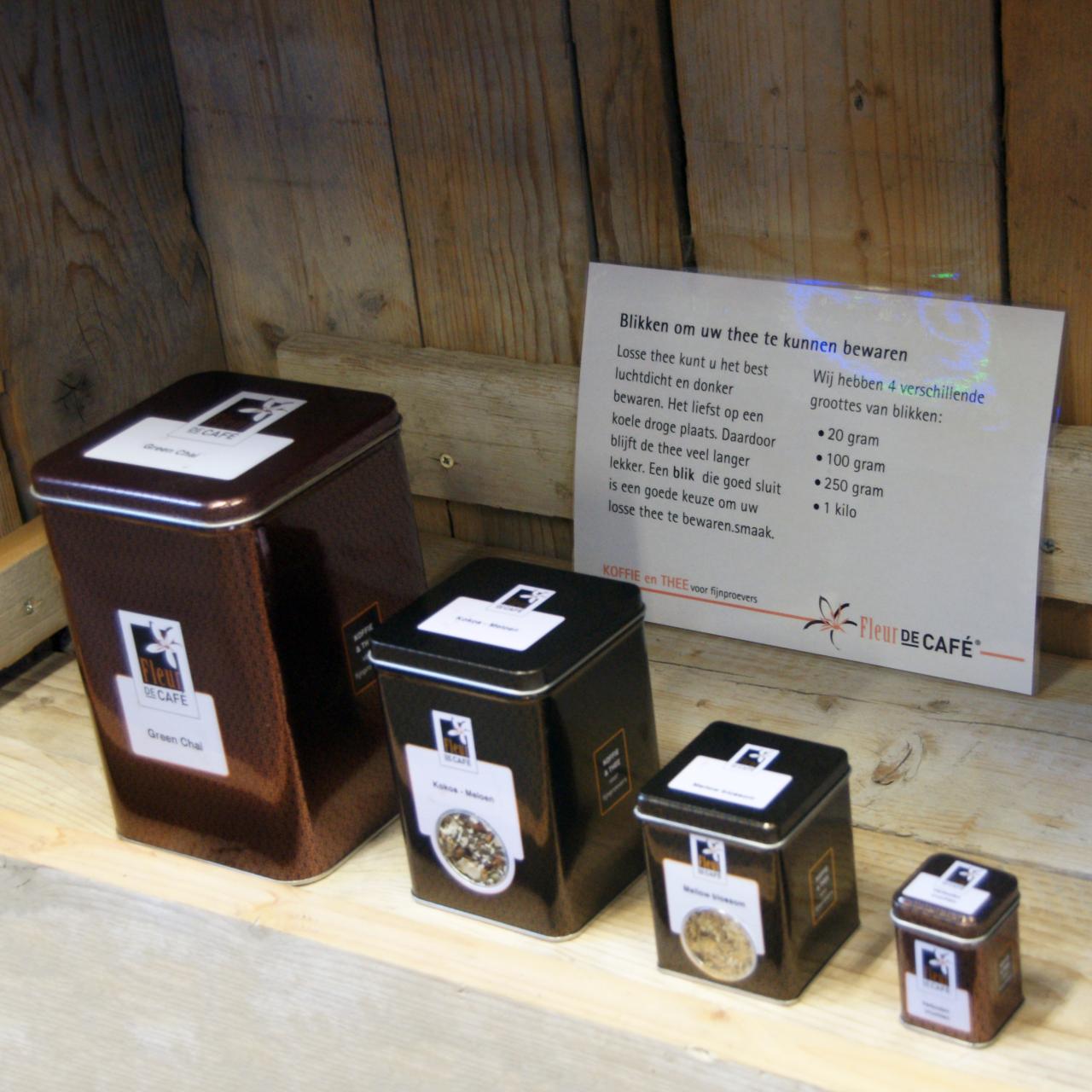 Theeblikken Fleur de cafe