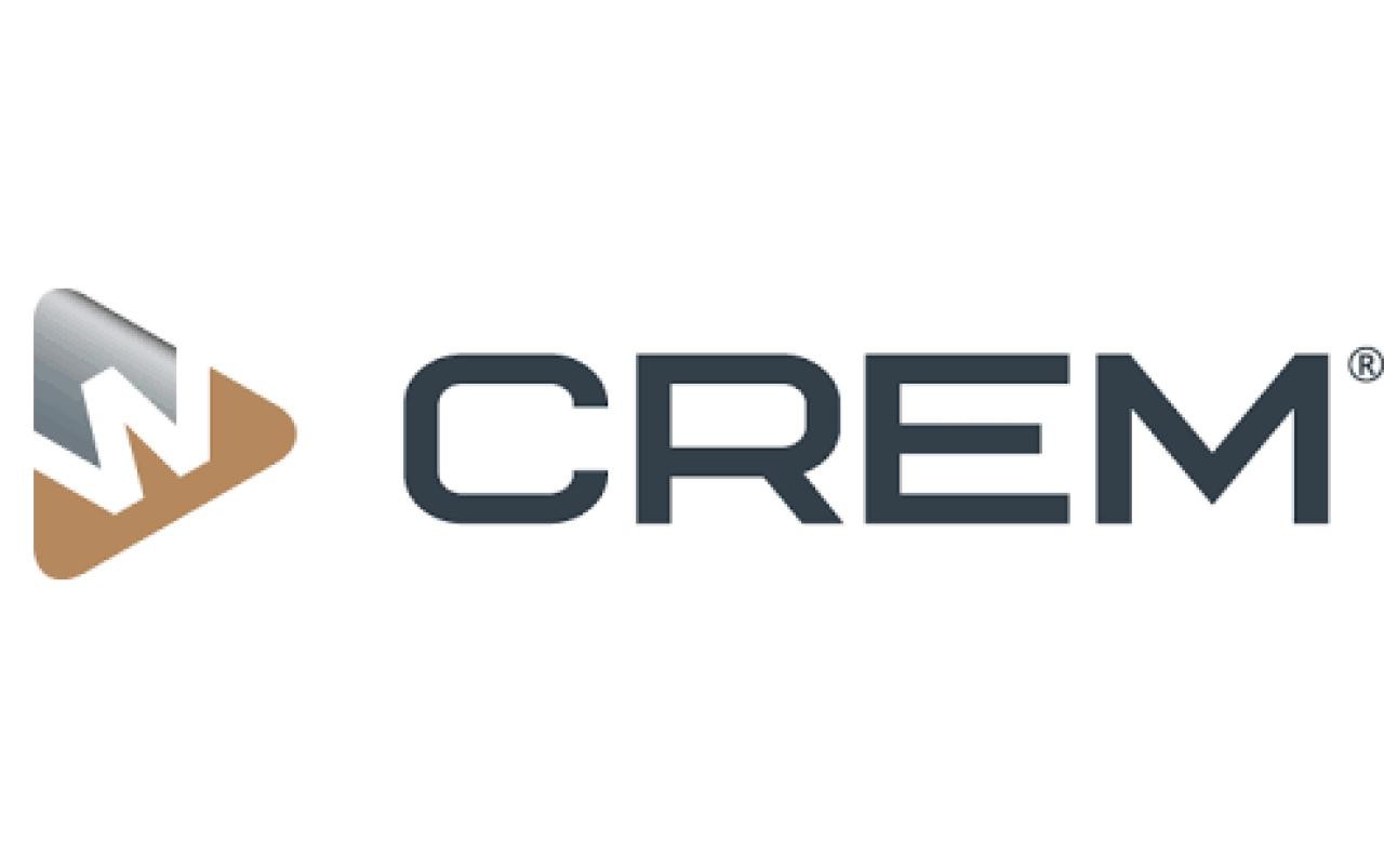 Crem logo met witte achterkant