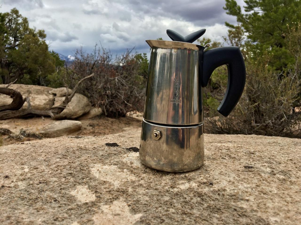 Camping koffie percolator