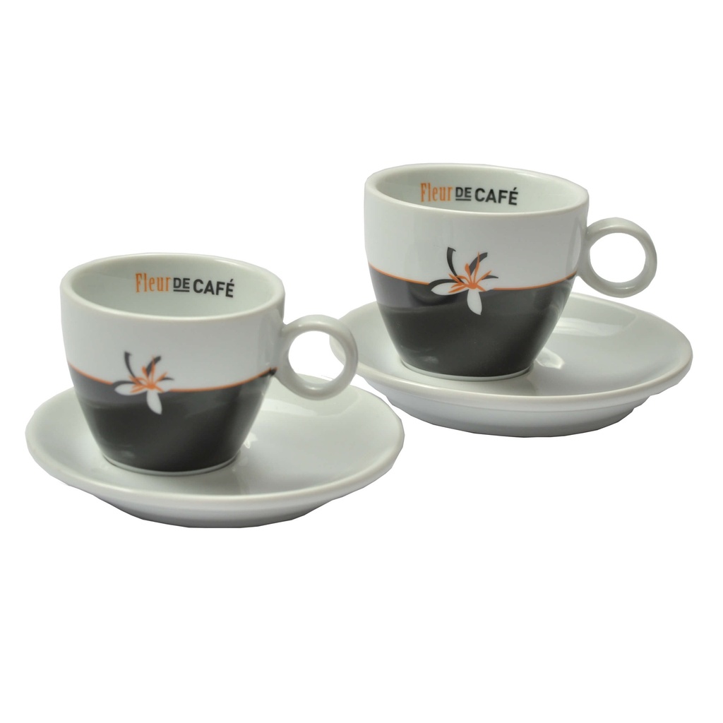Fleur de cafe koffiekop & schotel