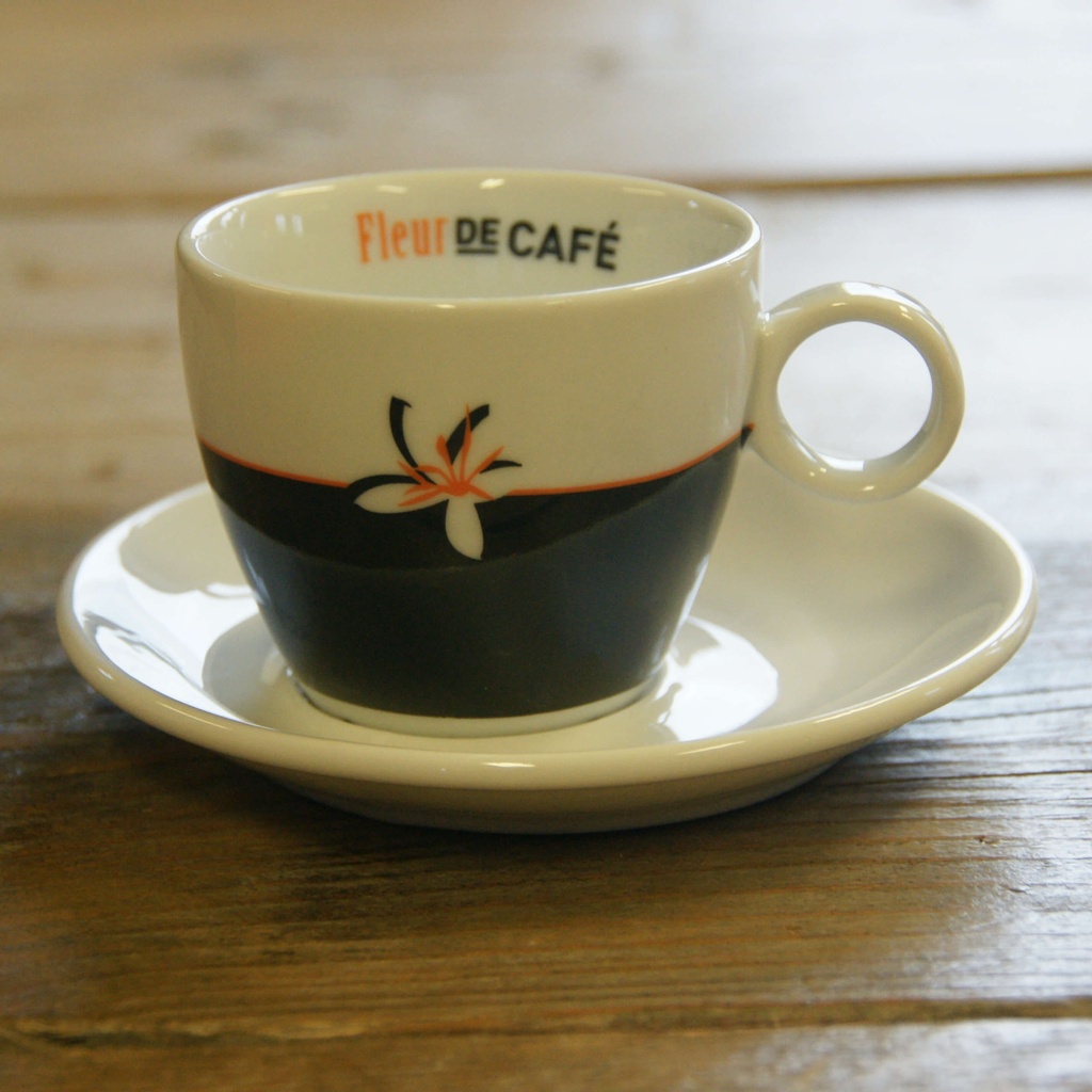 Fleur de cafe koffiekop & schotel