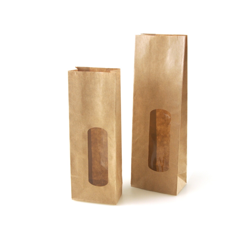 TA052 en TA053 Theezak bruin met venster