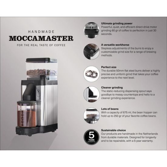 moccamaster zilver koffiemolen handleiding