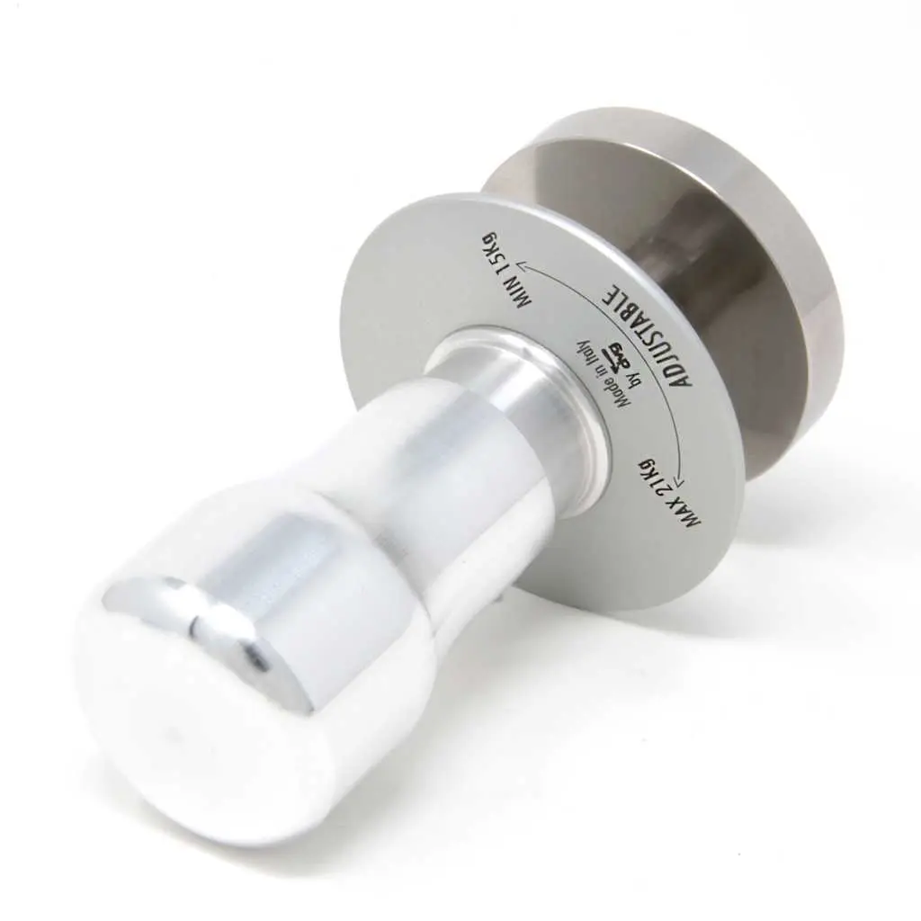 ADJUSTABLE DYNAMOMETRIC COFFEE TAMPER, ALUMINIUM HANDLE AND S.STEEL BASE D.54MM.webp