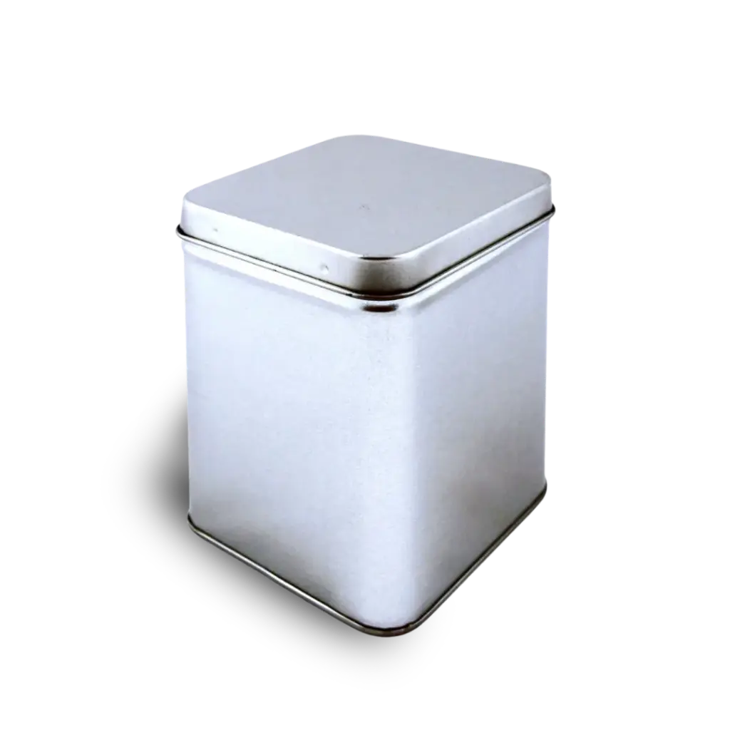 Blik zilver vierkant 100 gram