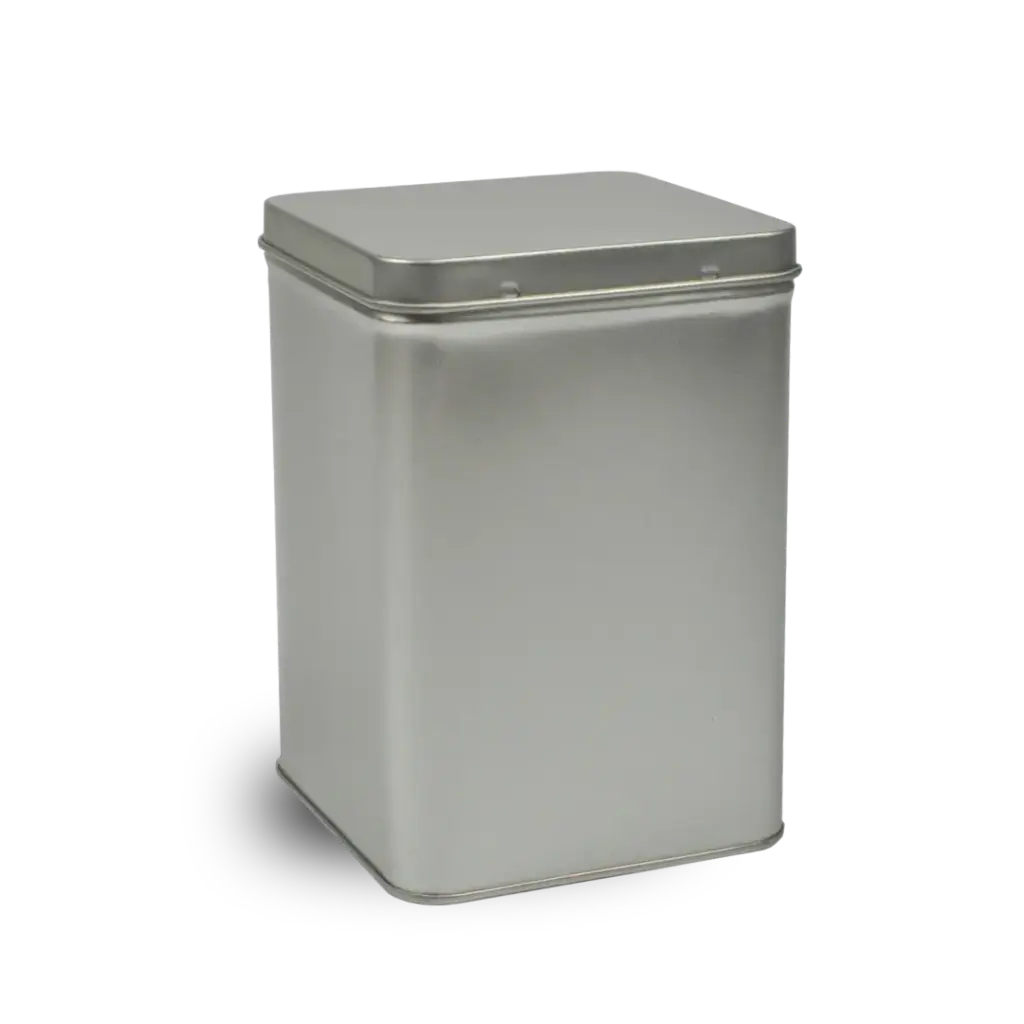Blik zilver vierkant 250 gram