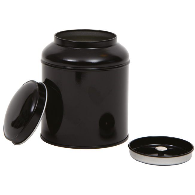 Blik zwart rond 100 gram