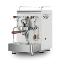 969 Elba Gentile espressomachine met rotatiepomp wit-walnoot