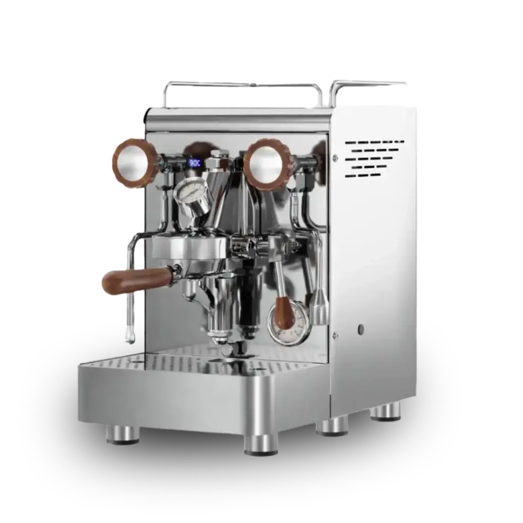 969 Elba Gentile espressomachine voor thuis inox-walnoot