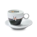 Fleur de cafe cappuccinokop & schotel