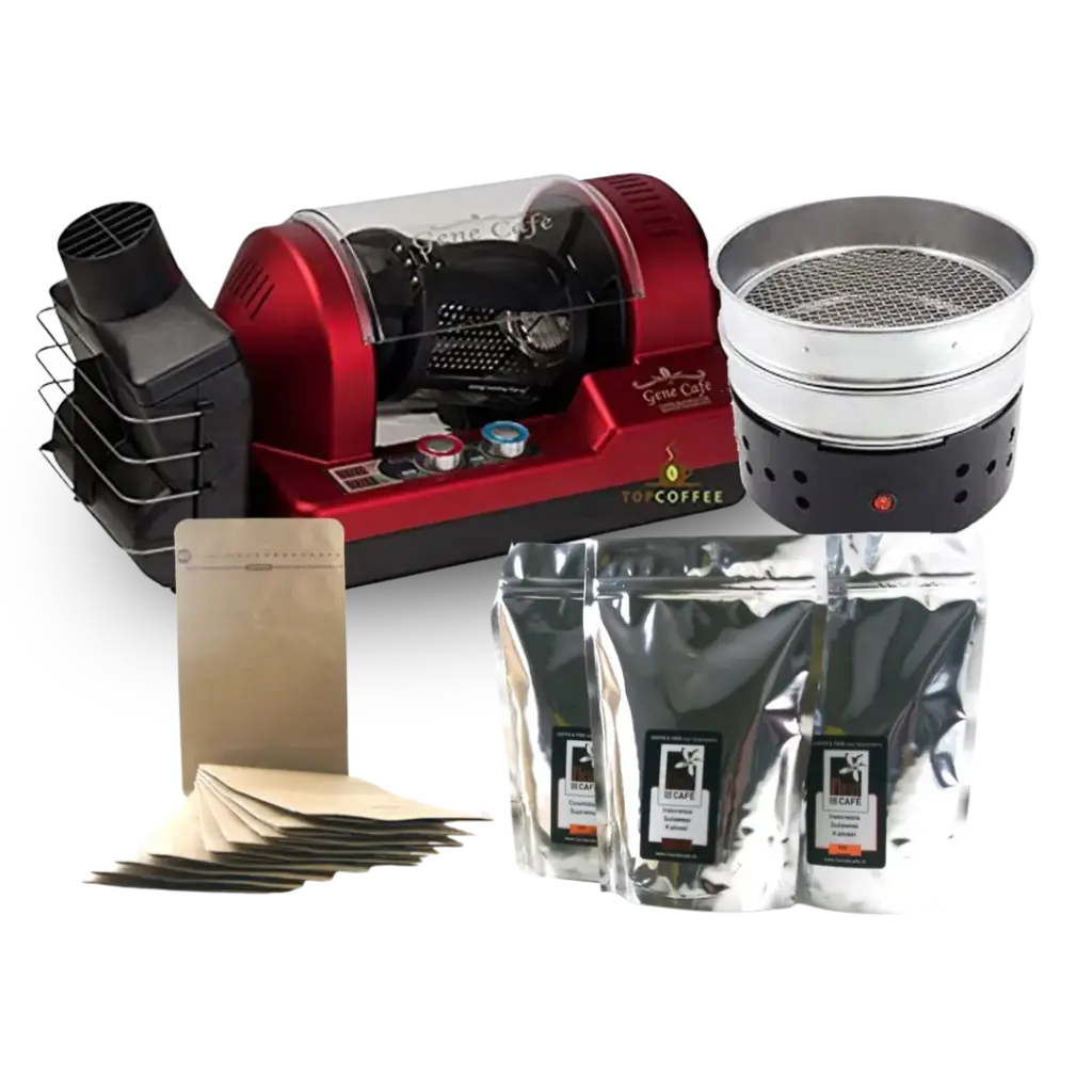 Gene Cafe coffee roaster rood pakket