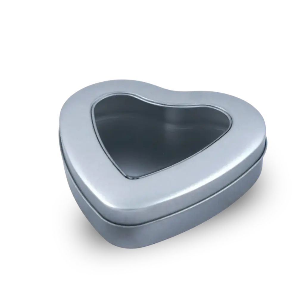 Hartvormig blik met venster