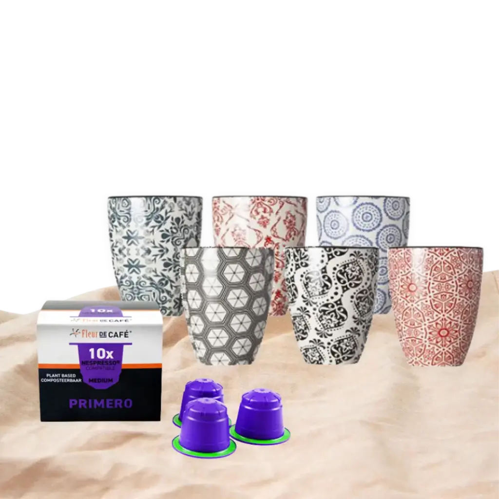 Koffiepakket DELIRIO en Primero koffiecups