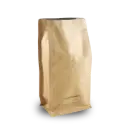 Koffiezak 250 gram Kraft boxpouch met ventiel en zipper