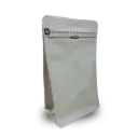 Koffiezak 250 gram Wit boxpouch met ventiel en zipper