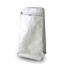 Koffiezak 500 gram wit boxpouch met ventiel en zipper