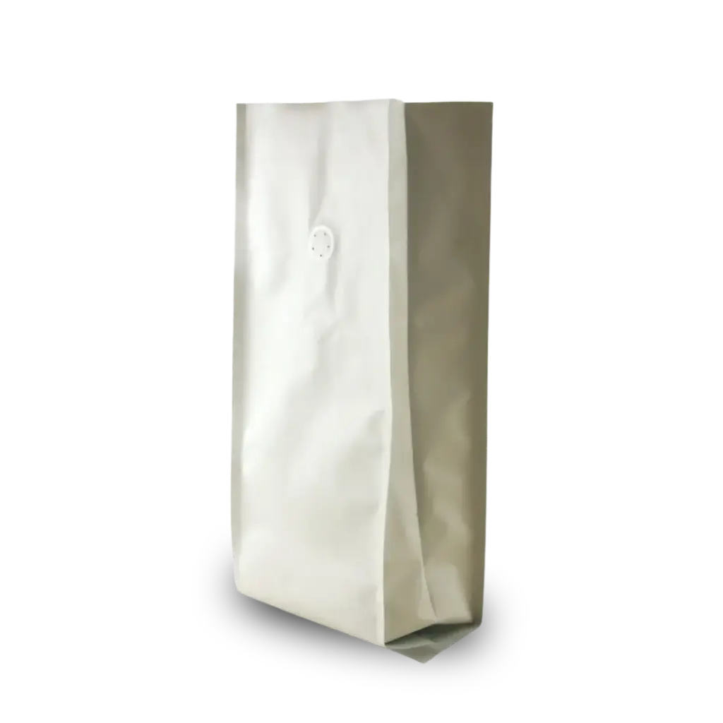 Koffiezak mat wit incl. ventiel 1 kg