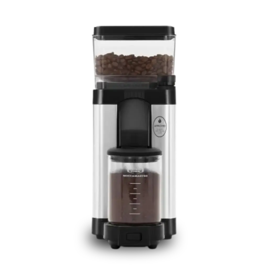 Moccamaster koffiemolen zilver