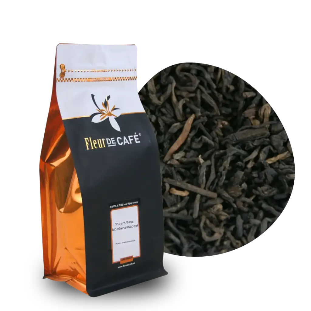 Op = op Pu-erh thee bloedsinaasappel 250 gram