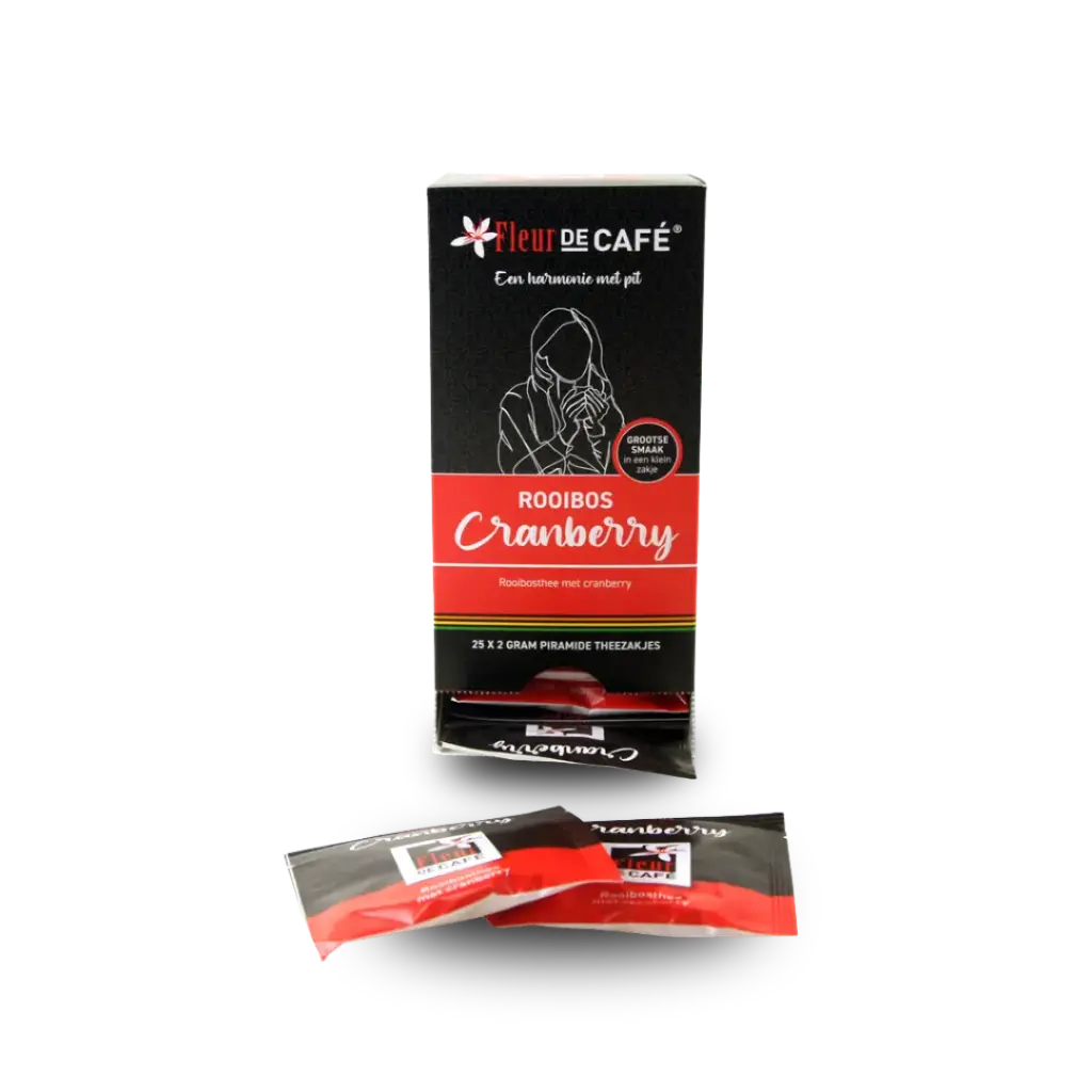Rooibos Cranberry theezakjes 25 stuks