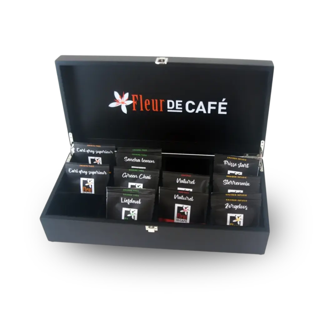 Theedoos 12 vaks Fleur de Cafe