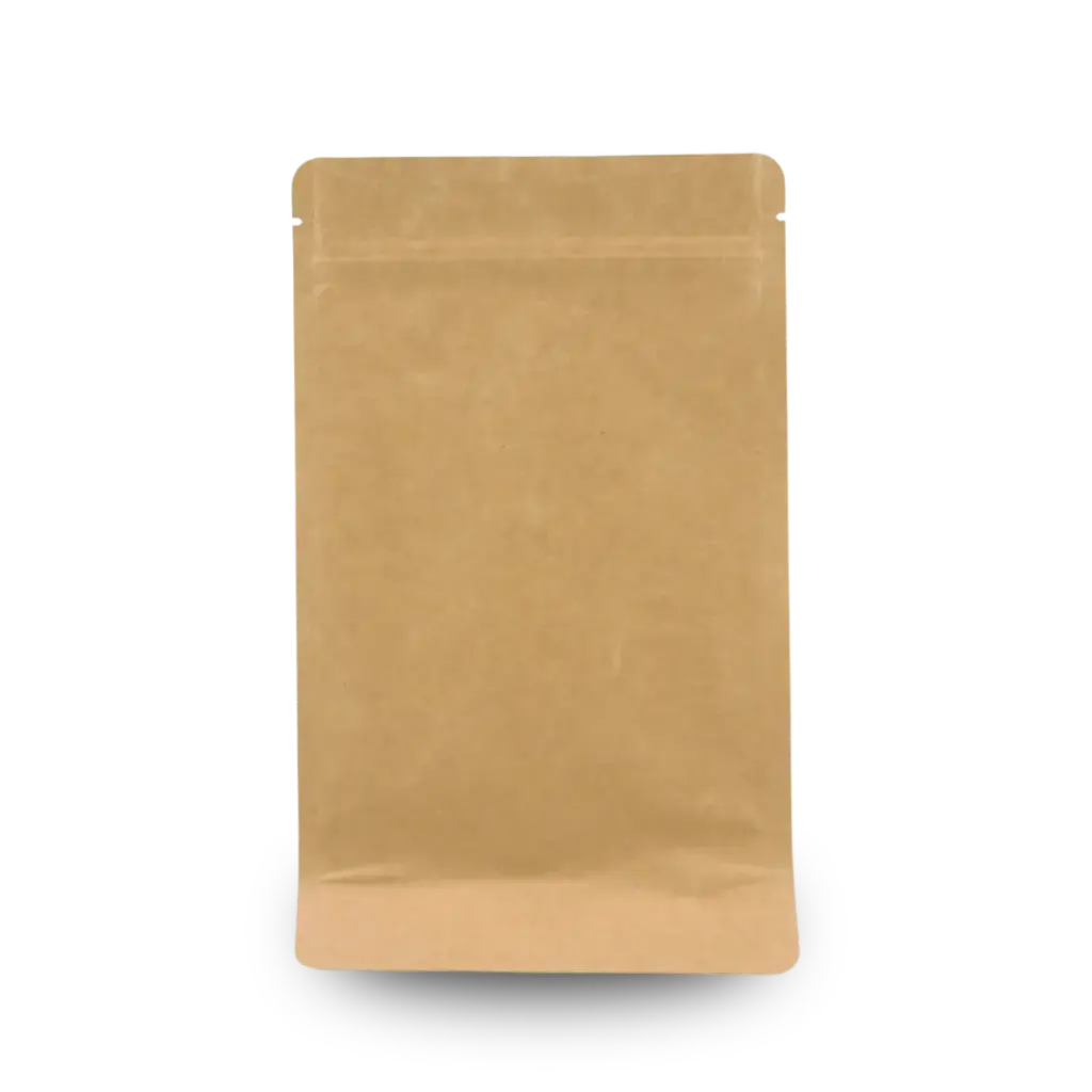 Theezak 500 gram Kraft boxpouch met zipper