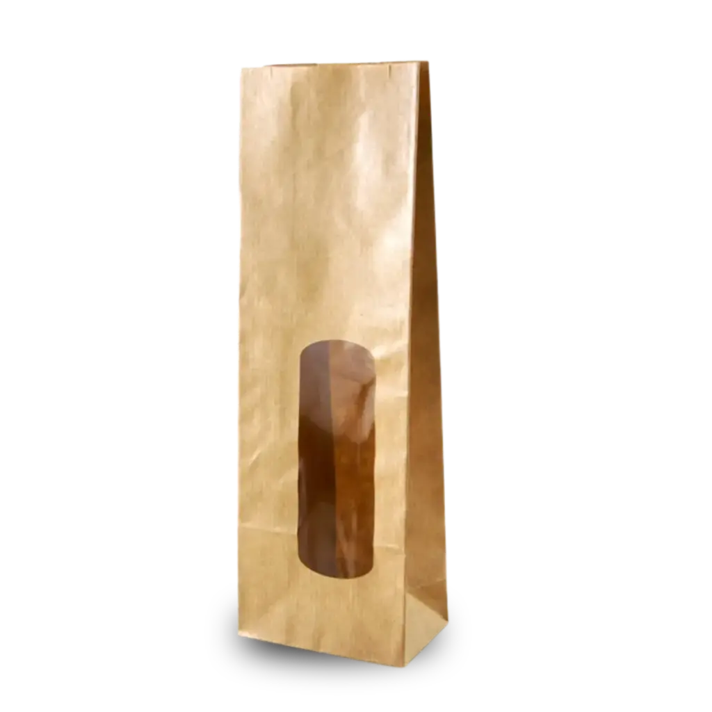 Theezakjes Bruin met venster 100 gram