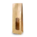 Theezakjes Bruin met venster 100 gram