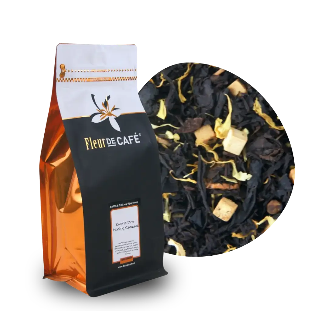 Zwarte thee Honing Caramel 250 gram