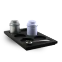 Theeplateau 6 blikken rond