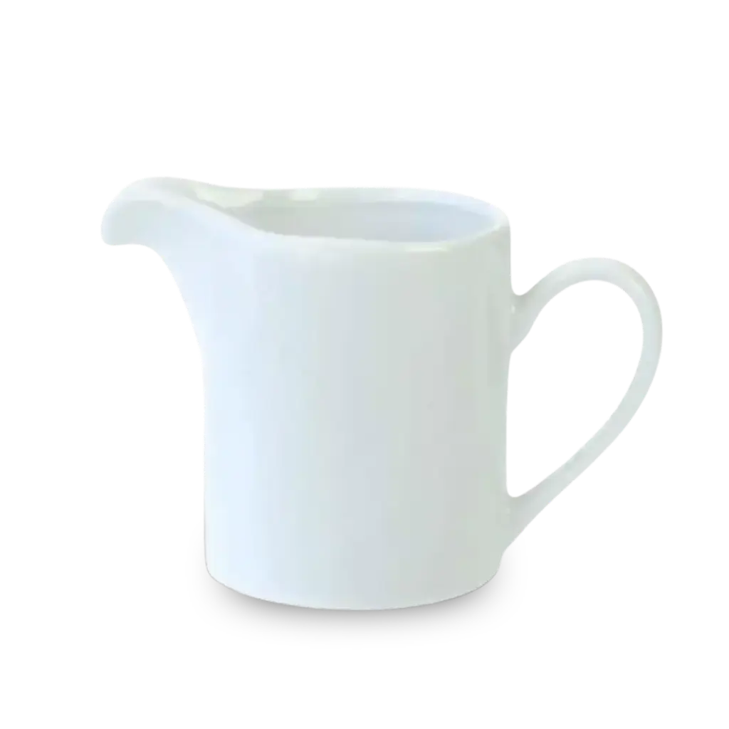 Melkkannetje porselein wit 15 cl