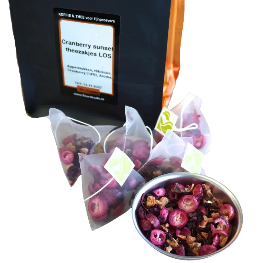 Cranberry sunset theezakjes LOS 50 x 2 gram