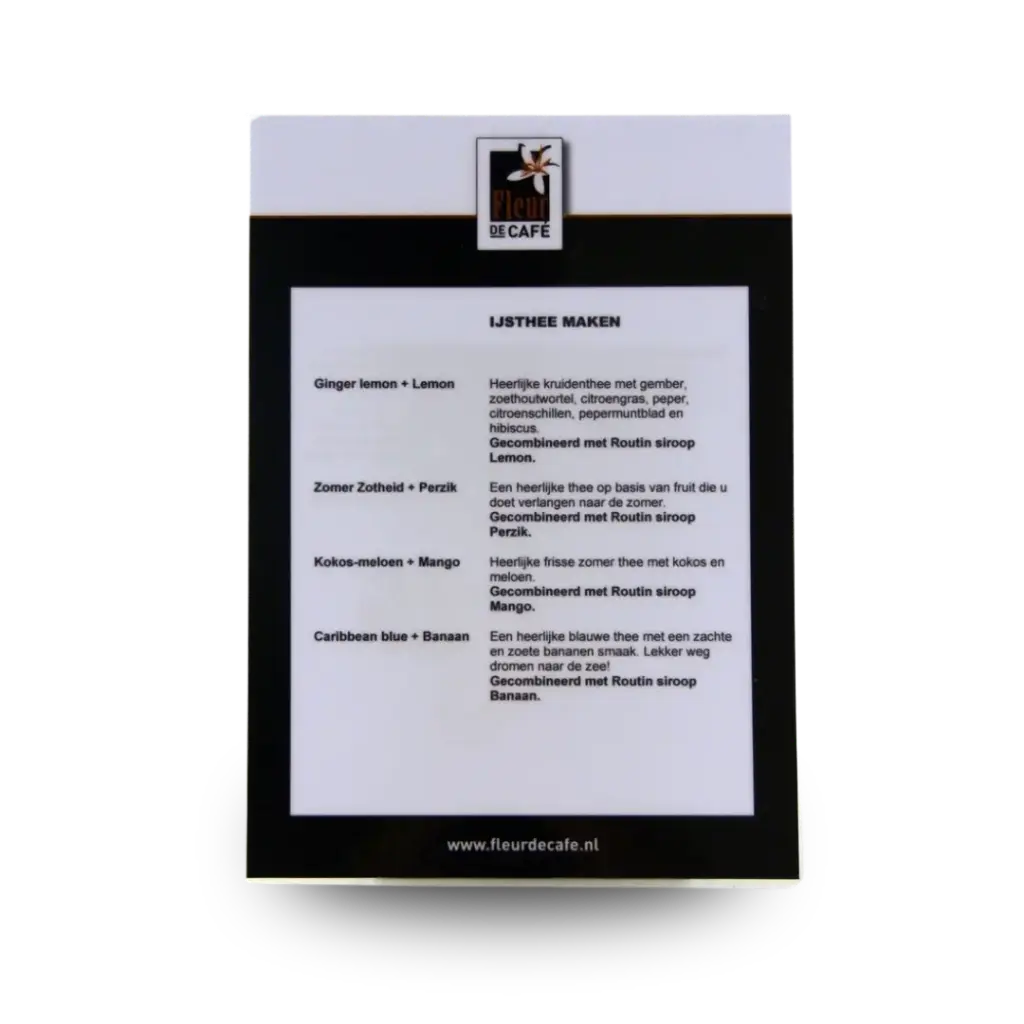 IJsthee receptenkaart