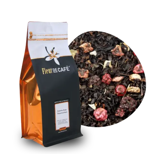 [TMZ006] Zwarte thee Bosvruchten 250 gram