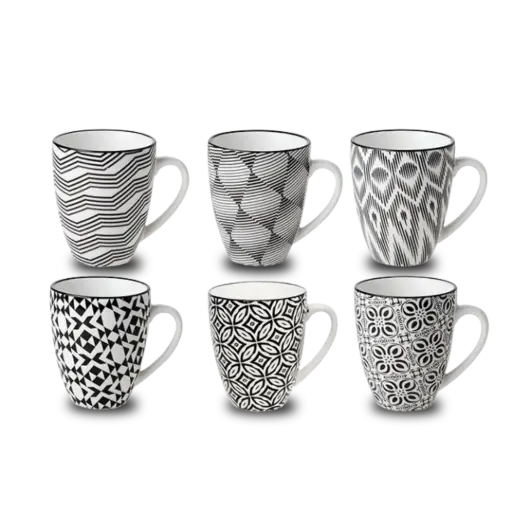 [TS143] Koffiekop 6 stuks Nikko Black