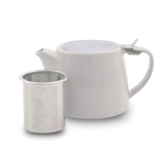 [TS172] Theepot Point-Virgule met theezeefje wit mat 500 ml