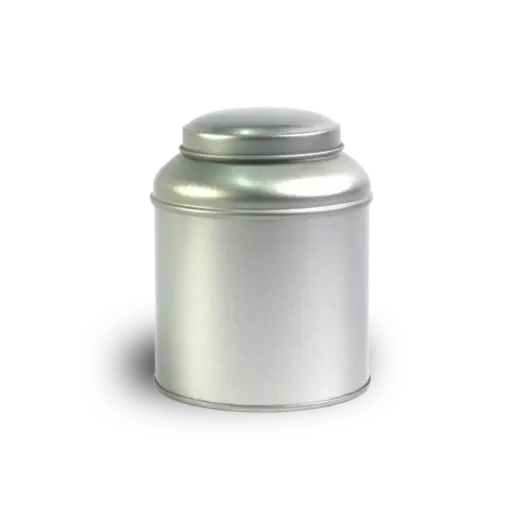 [BOX007] Blik zilver rond met inner deksel 100 gram