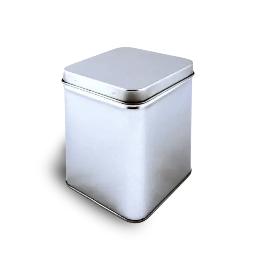 [BOX016] Blik zilver vierkant 100 gram