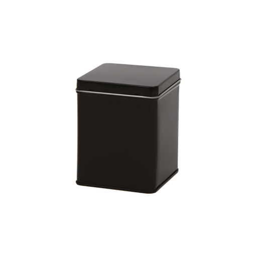 [BOX022] Blik zwart vierkant 100 gram