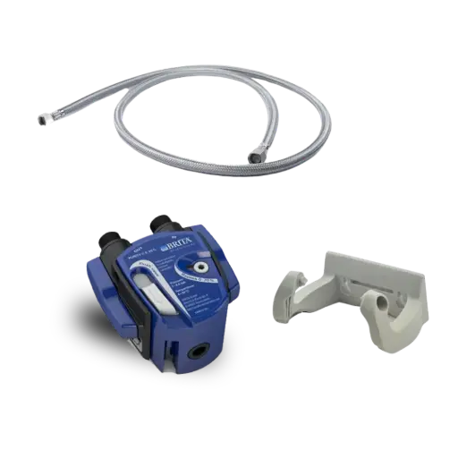 [BRI012] Brita waterfilter set: filterkop, houder en aansluitslang