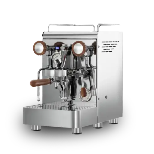 [ELB003] 969 Elba Gentile espressomachine voor thuis inox-walnoot