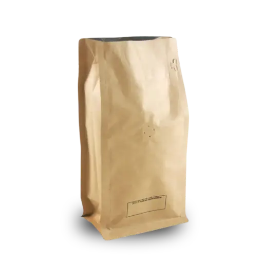 [KA099] Koffiezak 250 gram Kraft boxpouch met ventiel en zipper
