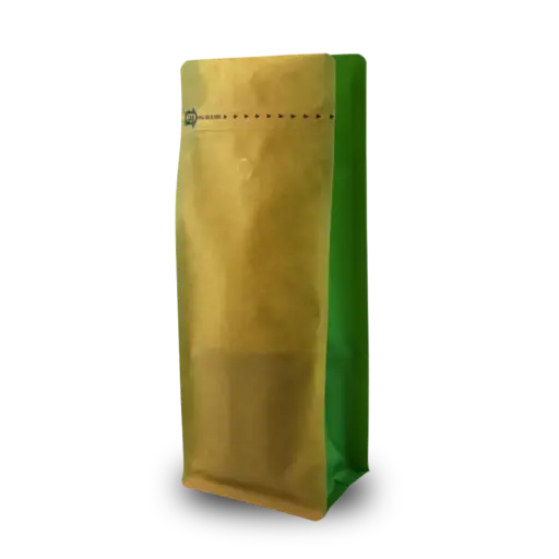 [KA121] Koffiezak 1 kilo recyclebaar boxpouch met ventiel en zipper