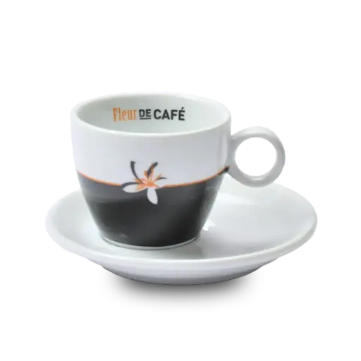 [KS009] Fleur de Café cappuccinokop & schotel
