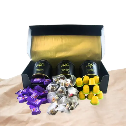 [PAK039] Cadeauset theezakjes, koffiecups en fudge